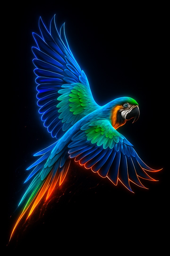 Macaw Parrot AMOLED Wallpaper