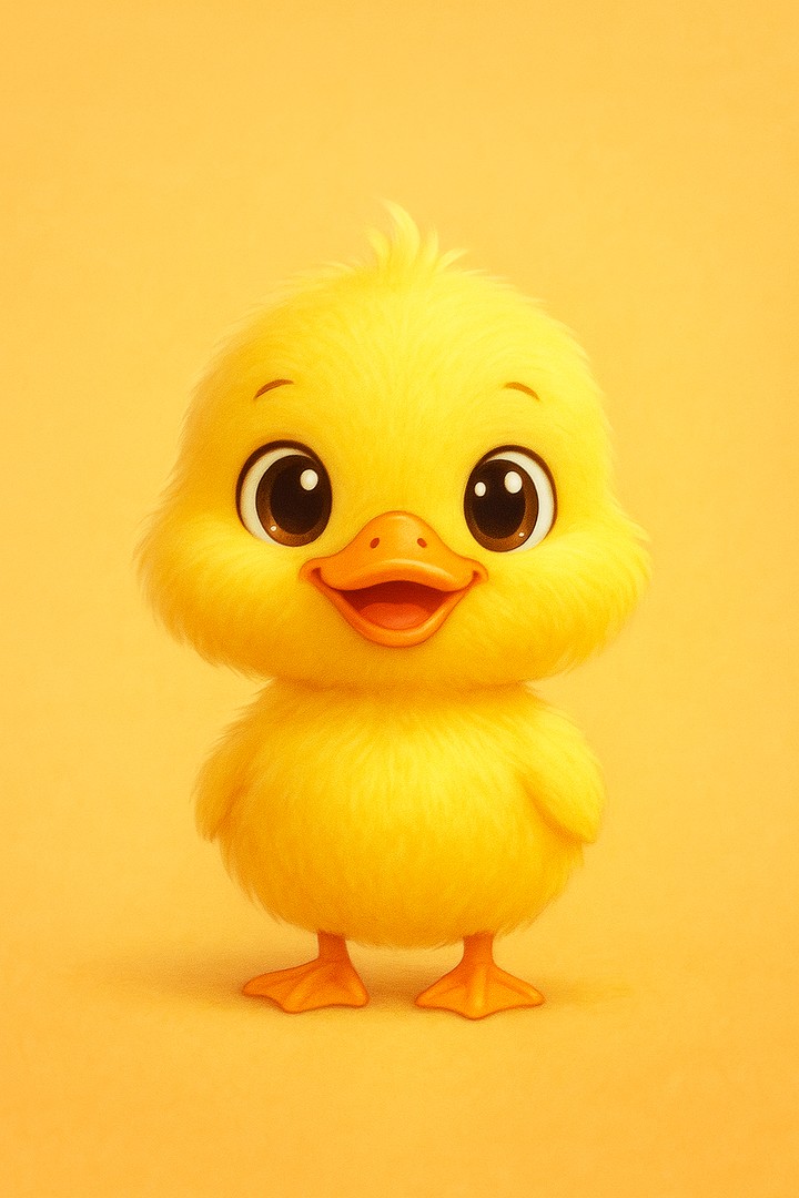 Adorable Baby Chick in Raincoat