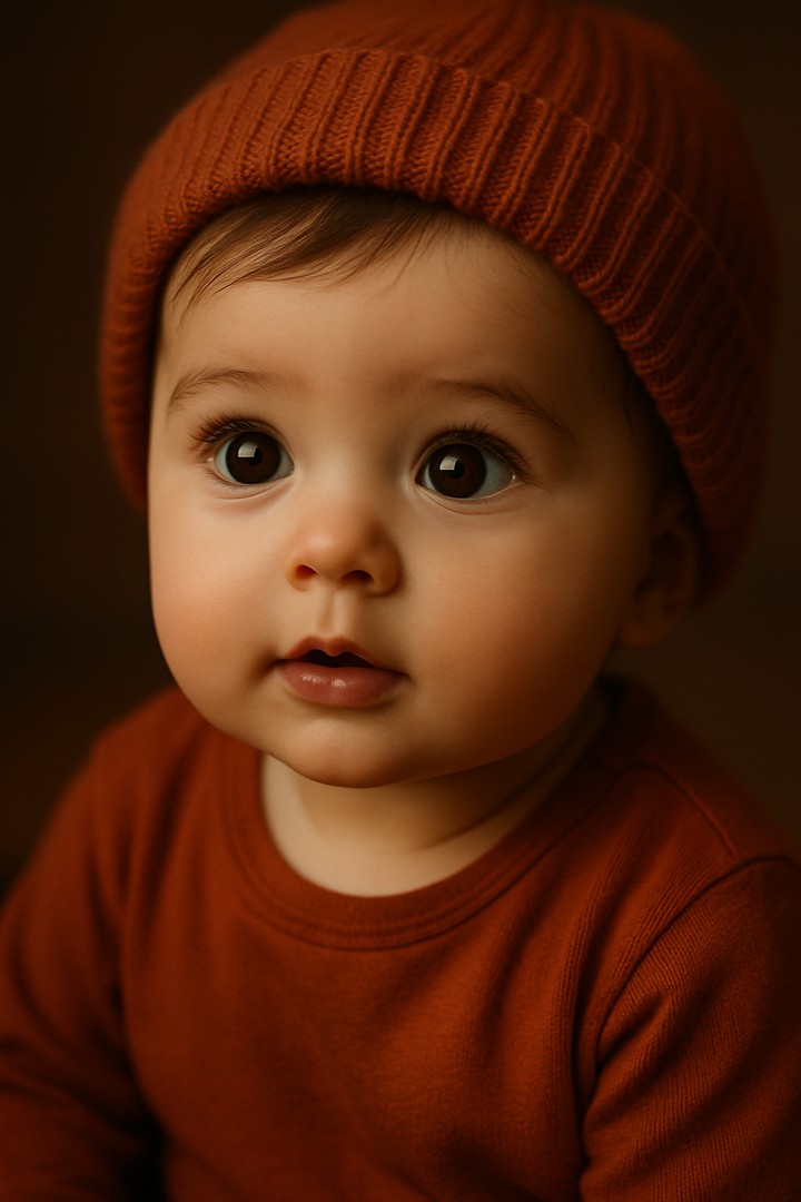 Adorable Baby in Cozy Pastel Setting walpaper