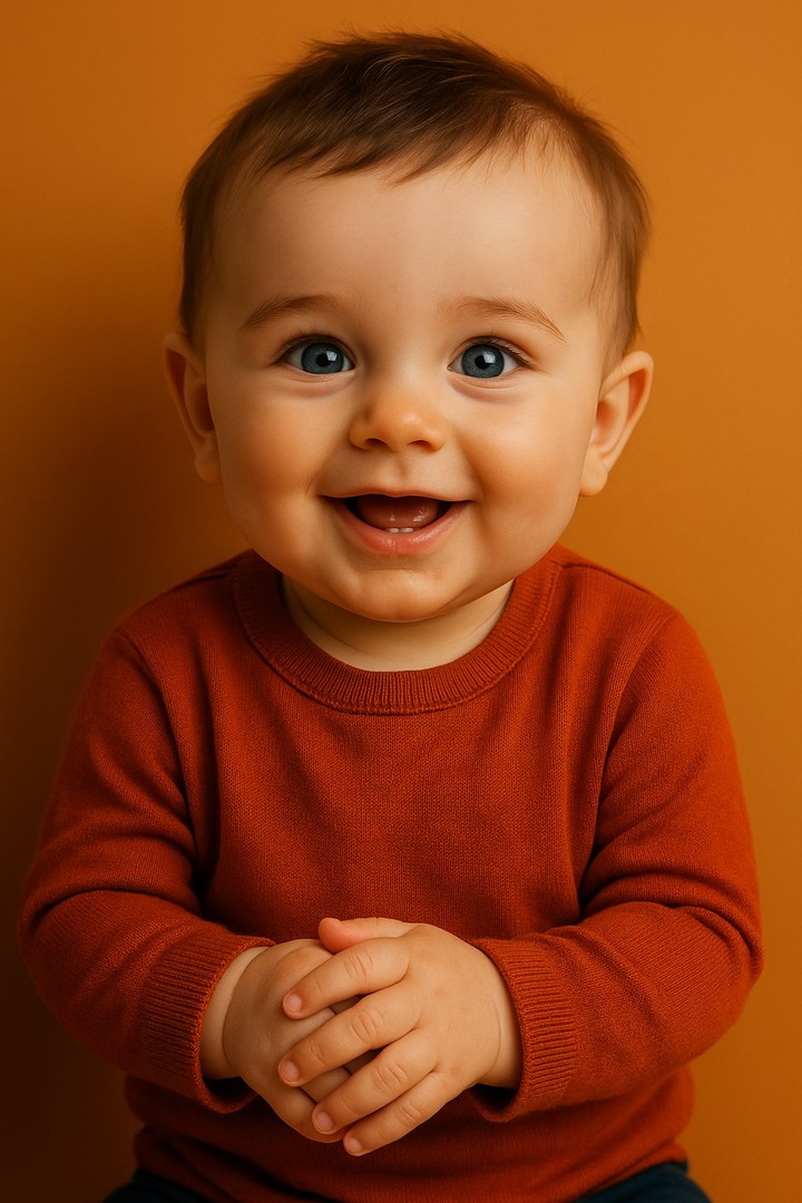 Adorable Baby with Pastel Glow Wallpaper