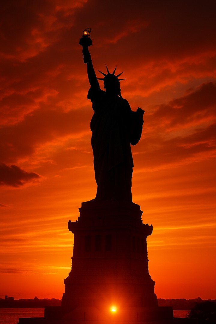 Majestic View of the Statue of Liberty