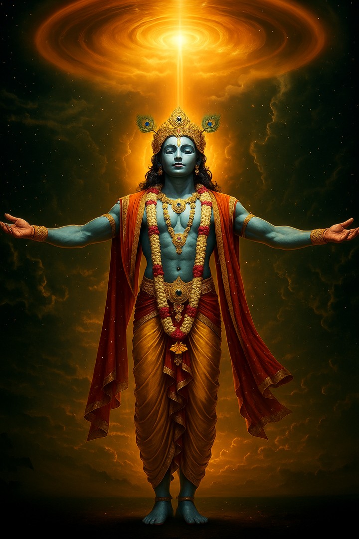 Divine Aura of Lord Krishna wallpaper