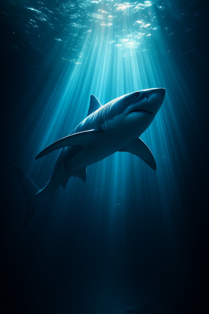 Majestic Shark Underwater – Deep Ocean AMOLED Wallpaper