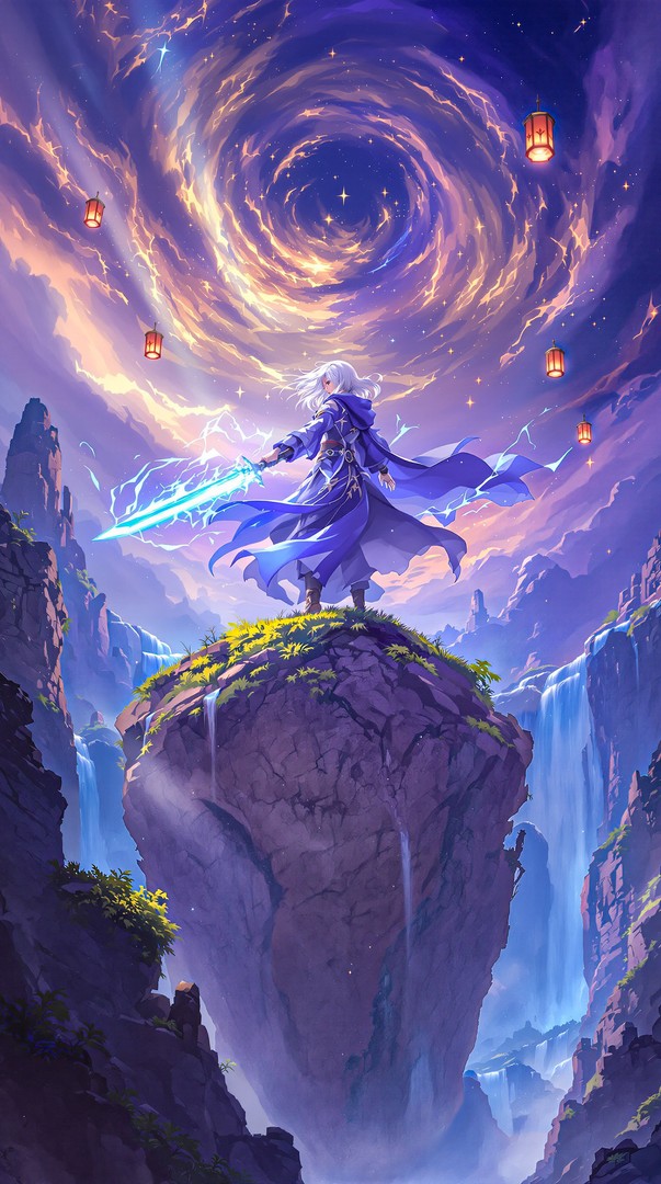 ​Anime Mountain Landscape Wallpaper