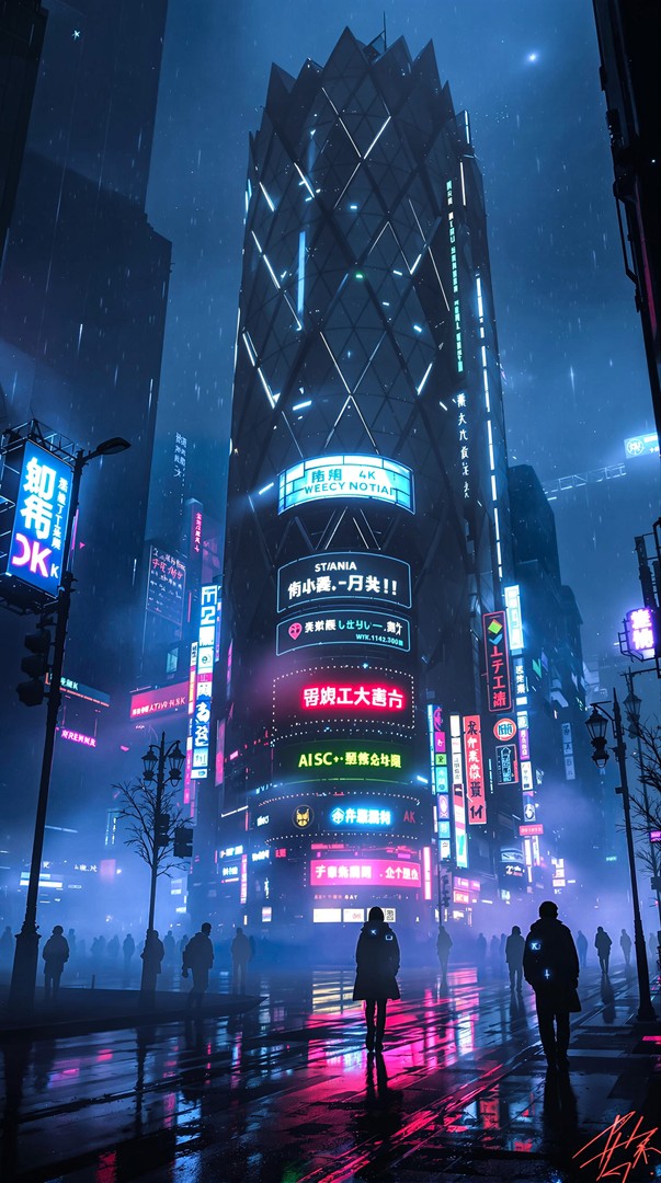 Neon Rain City