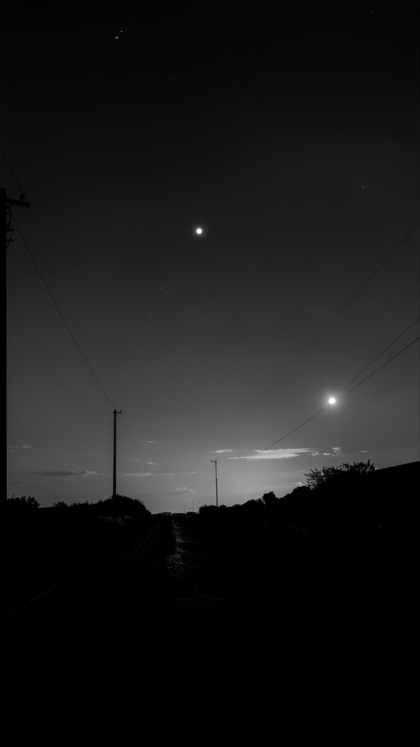 Silent Road Under the Night Sky wallpaper