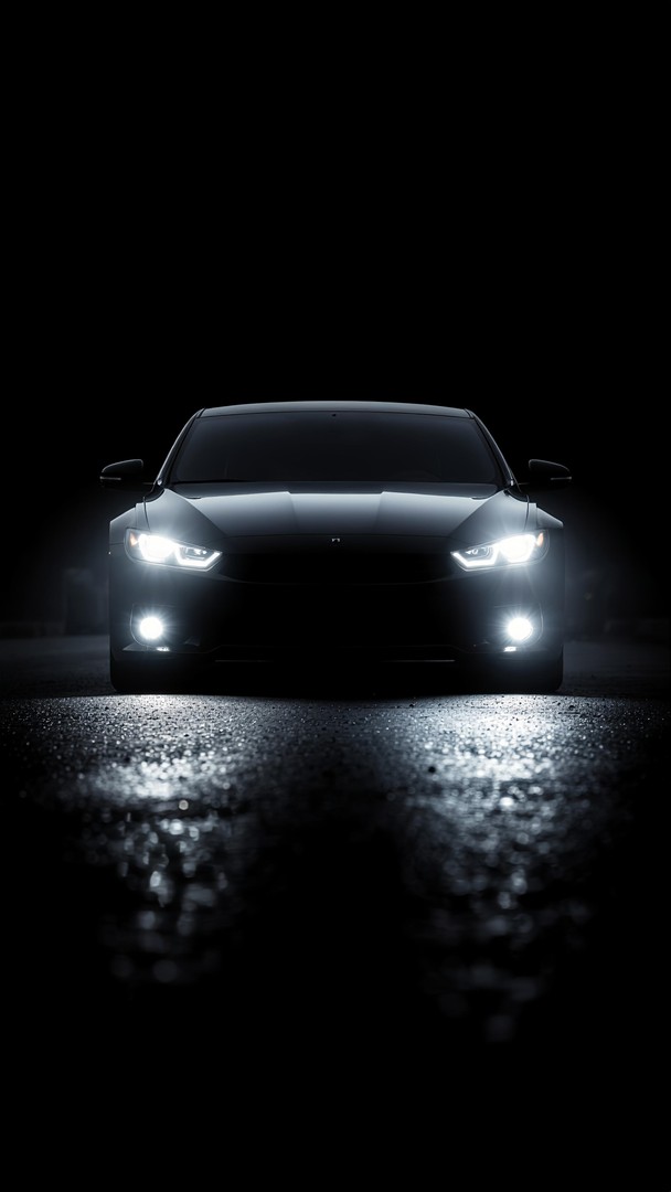 Black car wallpapers -Luxury Car in the Darkness
