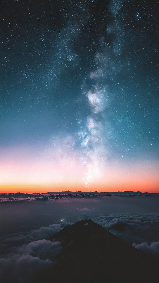 Milky Way Above Clouds Night Sky Wallpaper