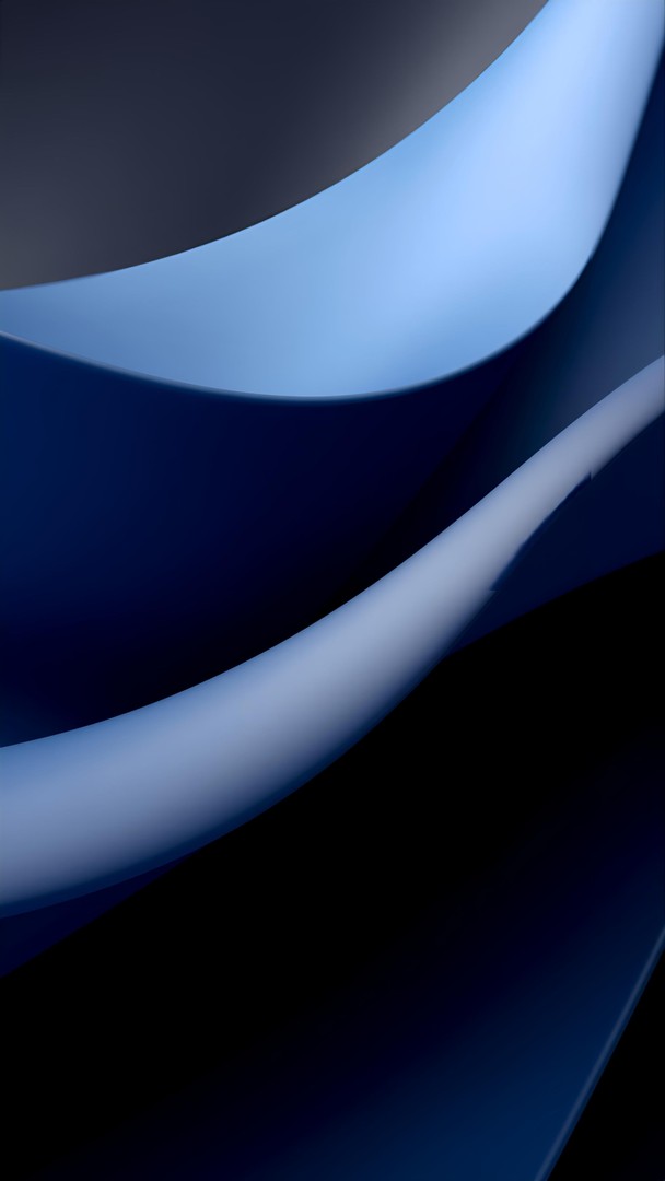 Deep Navy Apple Dark Wallpaper – Clean iOS Aesthetic