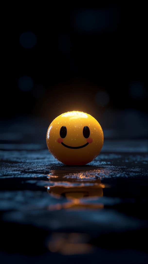 Dark Smiley Emoji HD Wallpaper in 4K for mobile