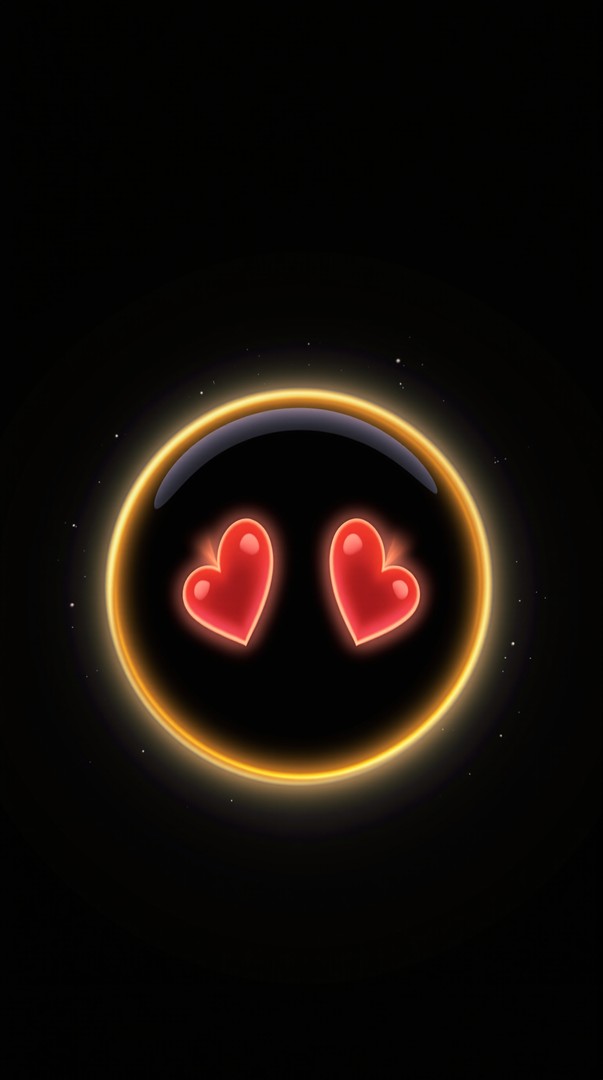 Love Emoji Dark wallpaper