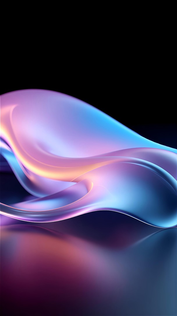 Holographic Fluid Art Wallpaper - 3D Liquid Purple & Blue Abstract
