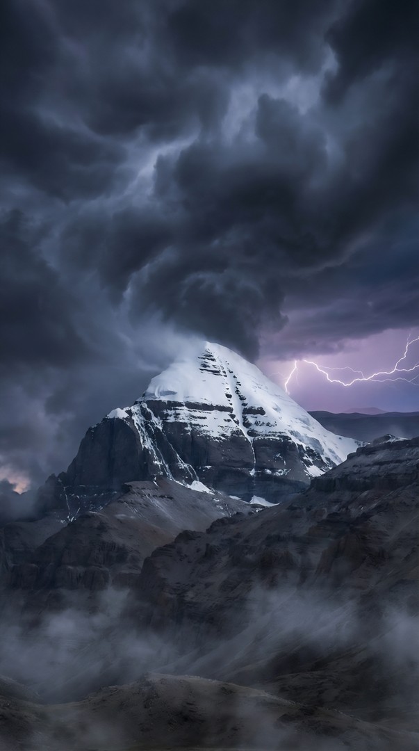 Mount Kailash Storm HD Wallpaper