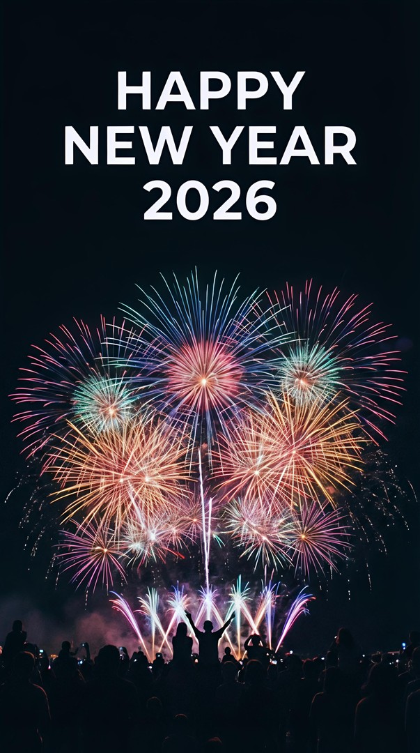 Happy New Year 2026 Fireworks HD Wallpaper - Celebration Night Image