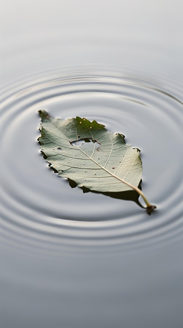 Leaf Water Ripples HD Wallpaper in 4K