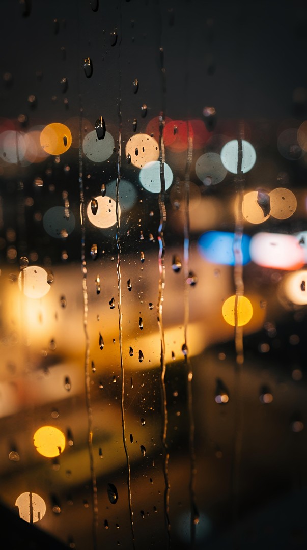 Rainy Night Bokeh HD Wallpaper in 4K