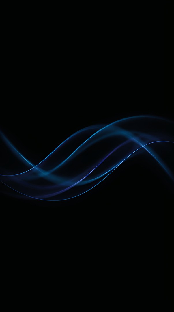 Blue Neon Wave HD Wallpaper in 4K - Futuristic Abstract Design