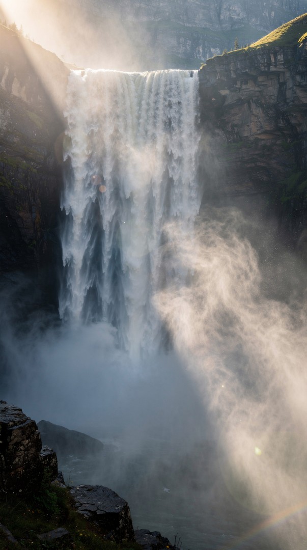 Majestic Waterfall HD Wallpaper in 4K