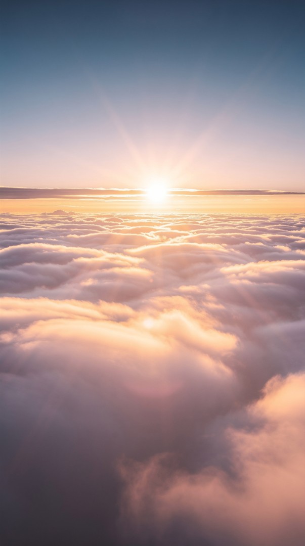 Sunrise Above Clouds HD Wallpaper in 4K