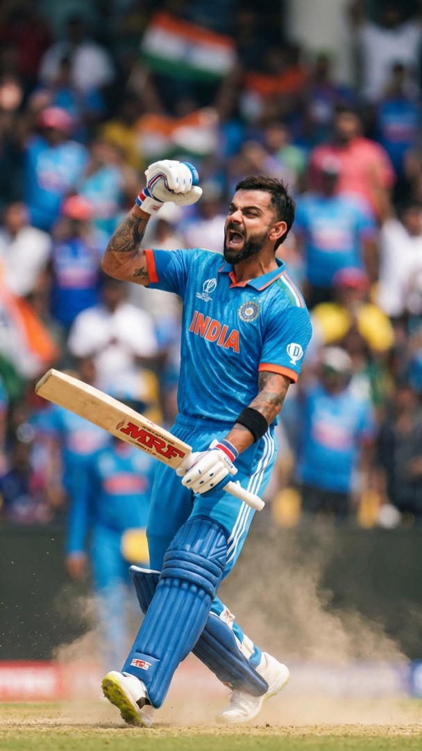 virat kohli celebration wallpaper 4k
