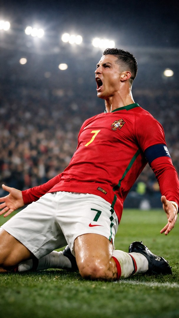 cristiano ronaldo Football Celebration HD Wallpaper in 4K