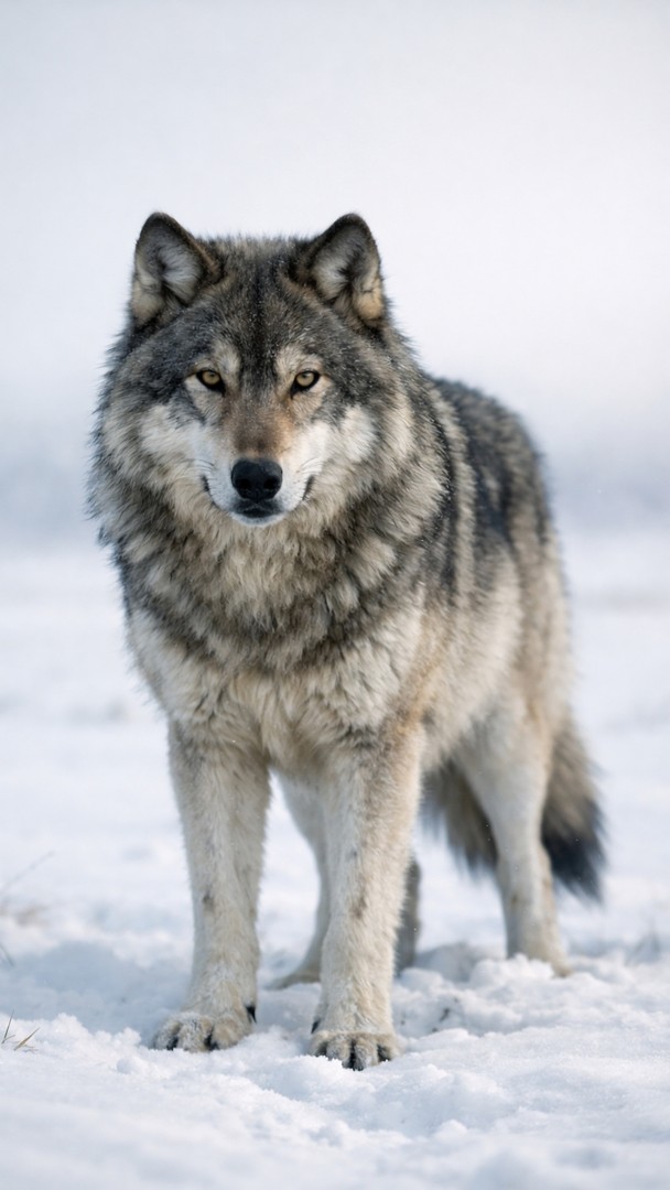 Wolf HD Wallpaper in 4K - Wild Nature Power