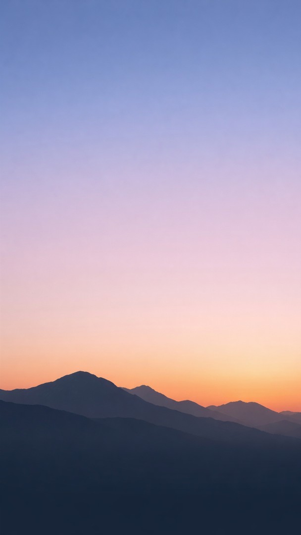 Minimal Mountain Dawn HD Wallpaper in 4K