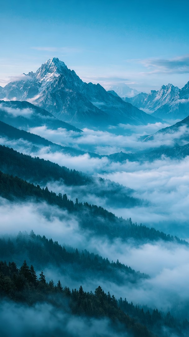 Mountain HD Wallpaper 4K - Forest Clouds