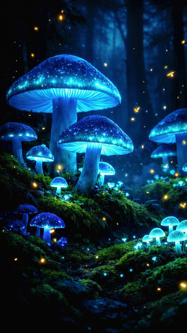 Mushrooms HD Wallpaper 4K - Magical Forest