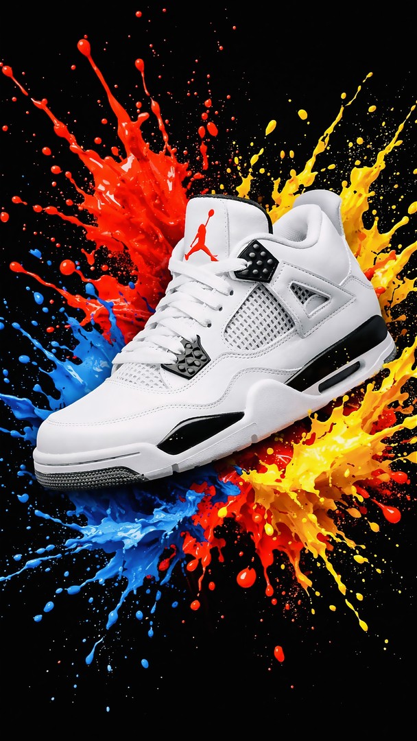 Sneaker HD Wallpaper 4K - Color Splash Design