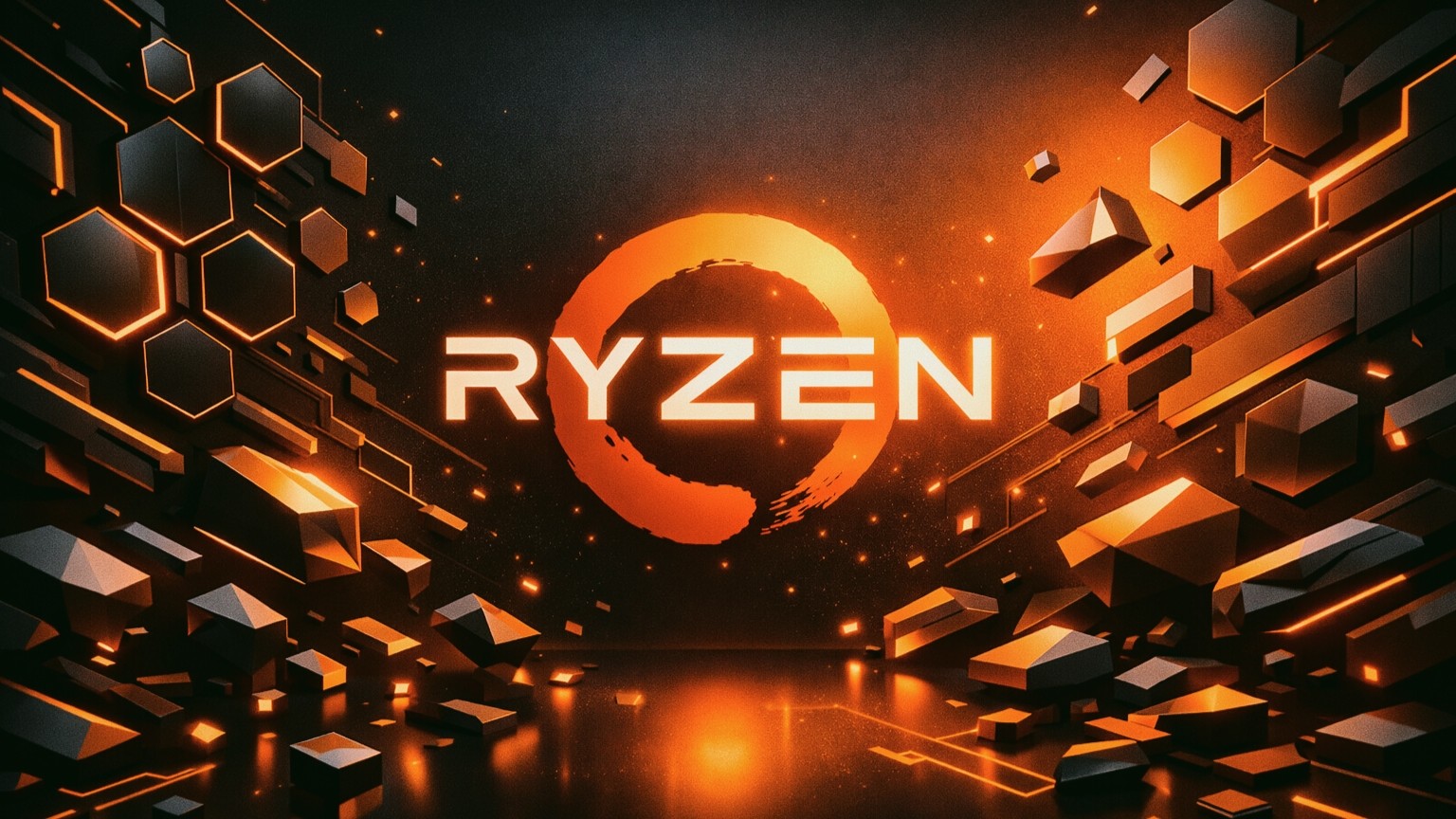 Ryzen Desktop Wallpaper 4K – Futuristic Tech Abstract Design