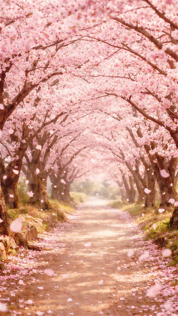 Blossom HD Wallpaper 4K - Spring Pathway