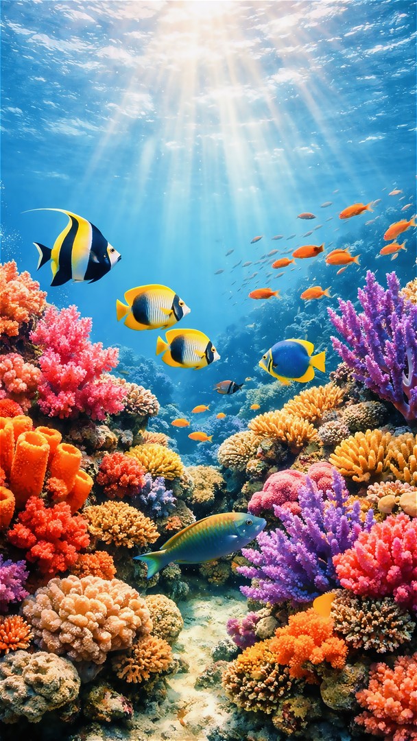 Coral Reef HD Wallpaper 4K - Colorful Underwater Life