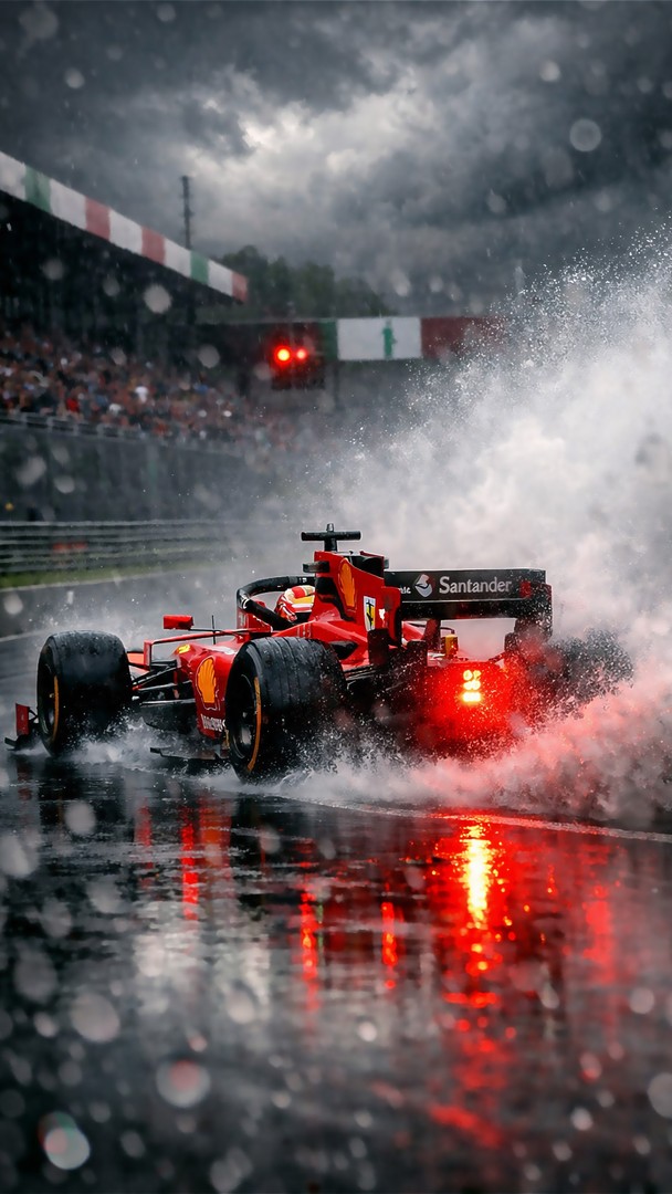 Formula 1 Race HD Wallpaper 4K - Wet Track Action
