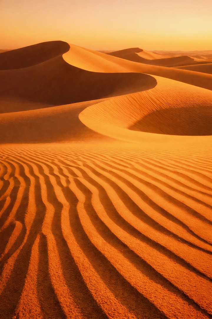 Desert HD Wallpaper 4K - Golden Sand