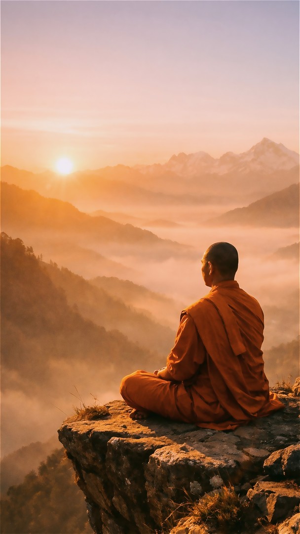 Meditation HD Wallpaper 4K - Mountain Peace