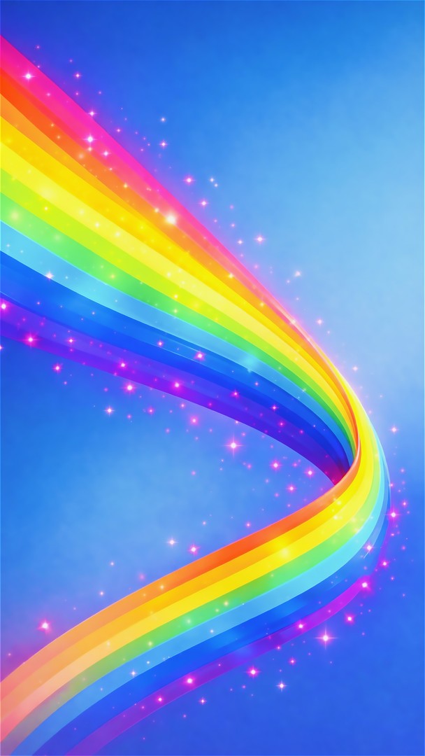Rainbow Light HD Wallpaper 4K - Colorful Glow