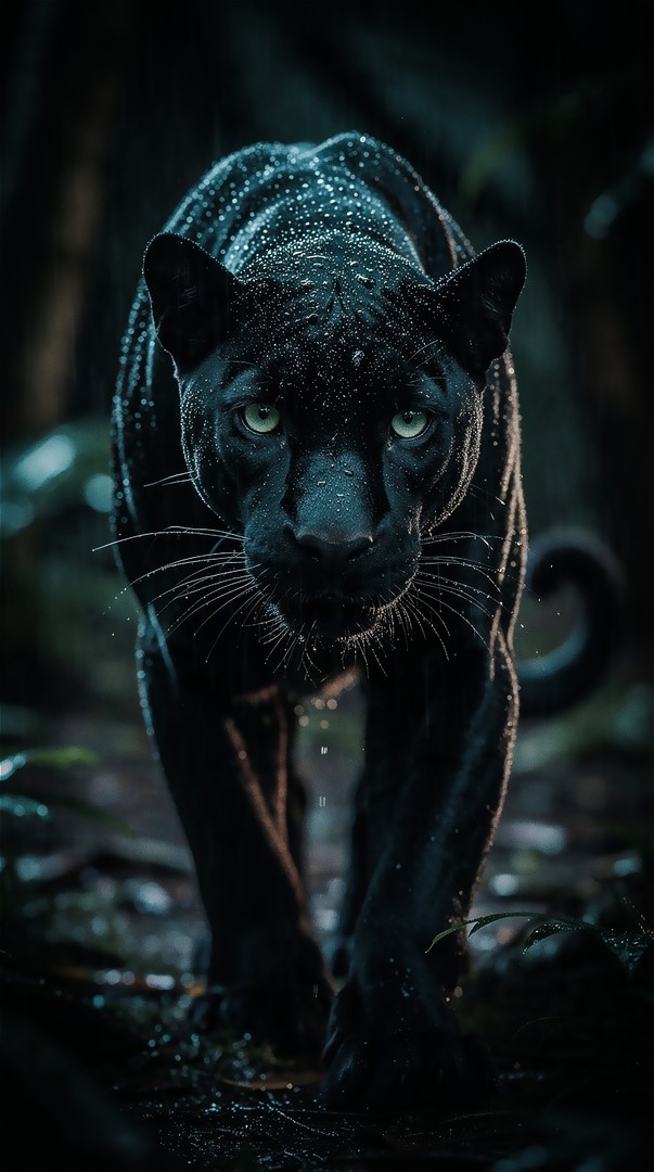 Black Panther Walking HD Wallpaper 4K - Silent Hunter