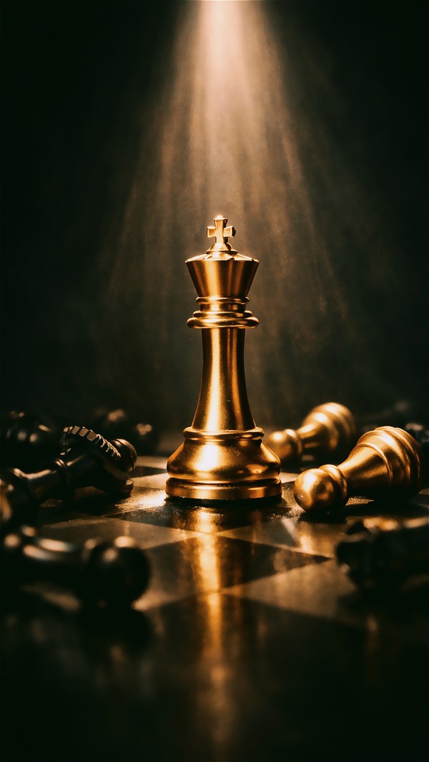 Chess King HD Wallpaper 4K - Strategy and Power