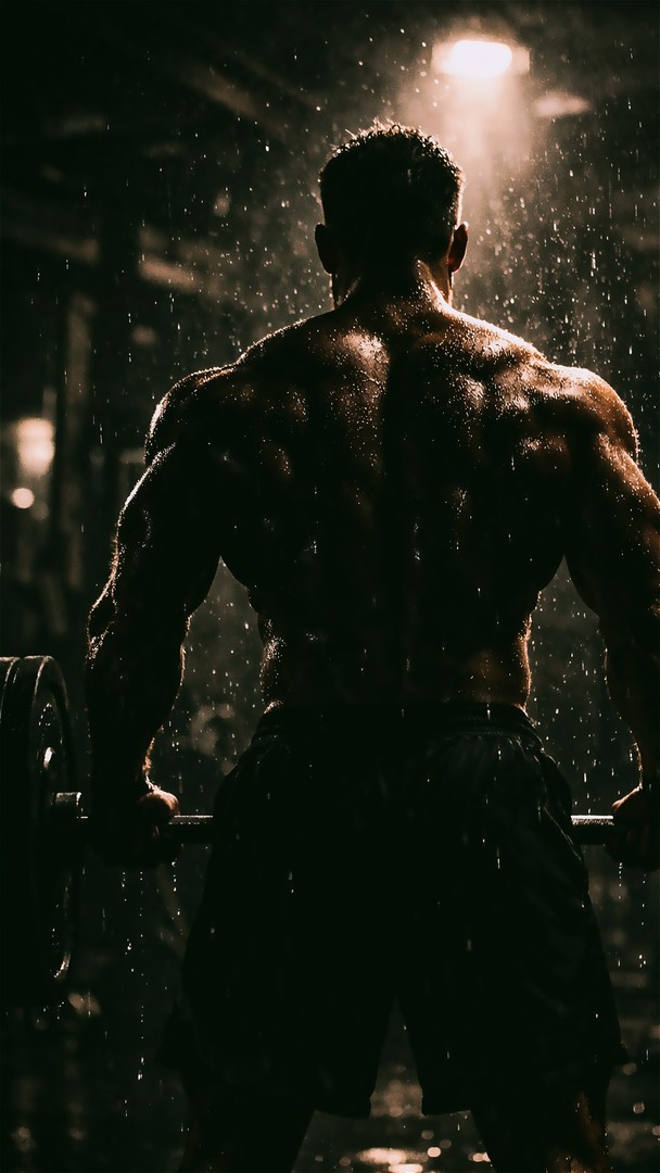 Muscle Power HD Wallpaper 4K - Dark Gym Intensity