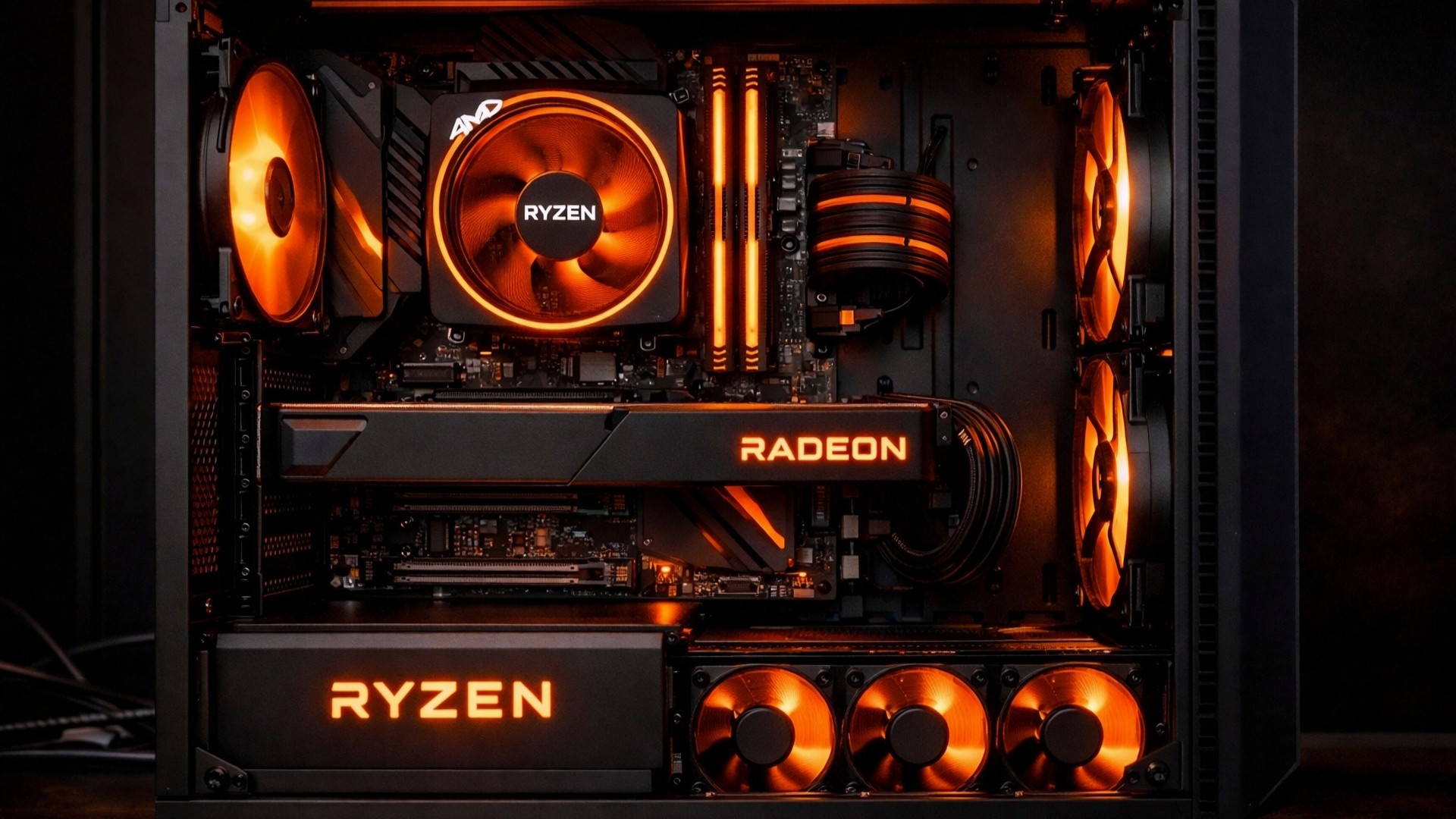 Ryzen Gaming PC HD Wallpaper 4K - RGB Power Build