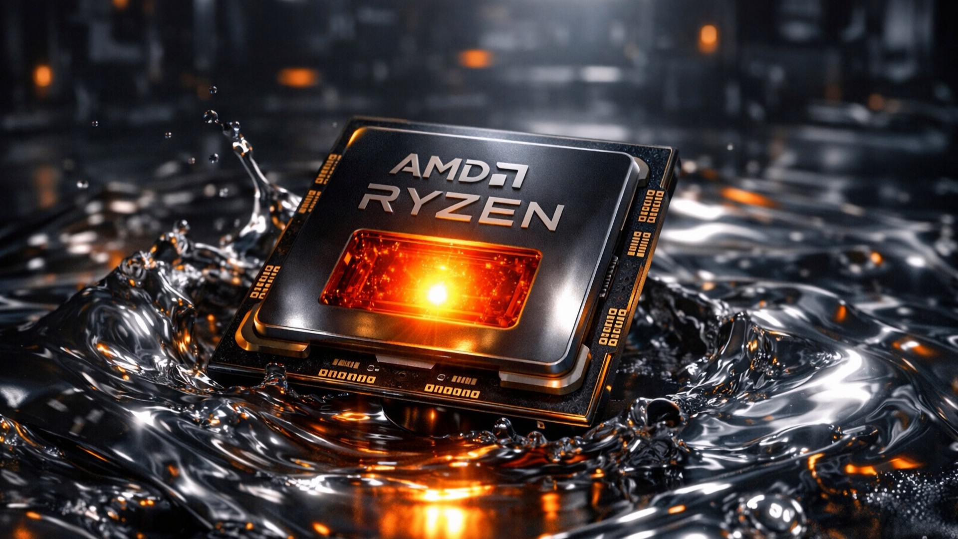 Ryzen Chip HD Wallpaper 4K - Power Core Effect