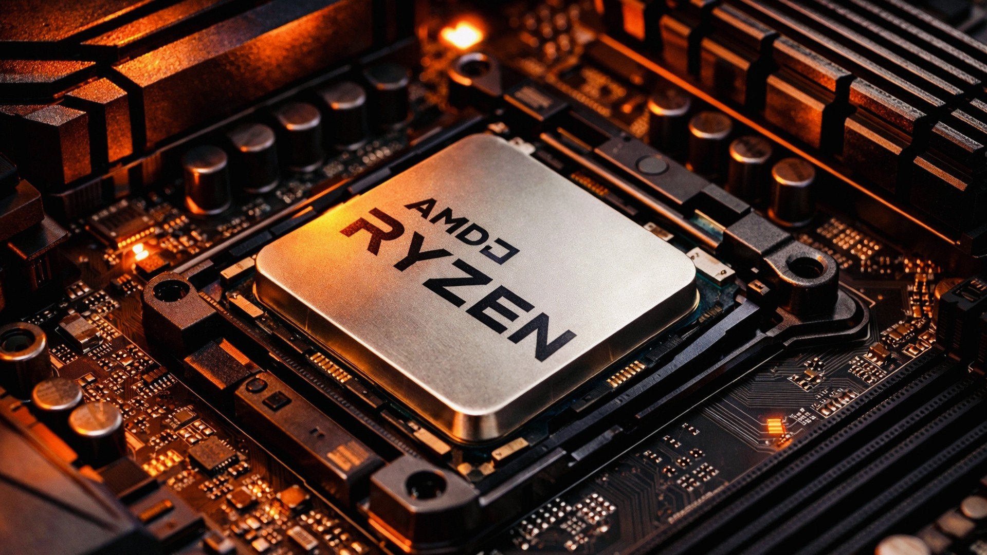 AMD Ryzen Processor HD Wallpaper 4K - CPU Close-Up