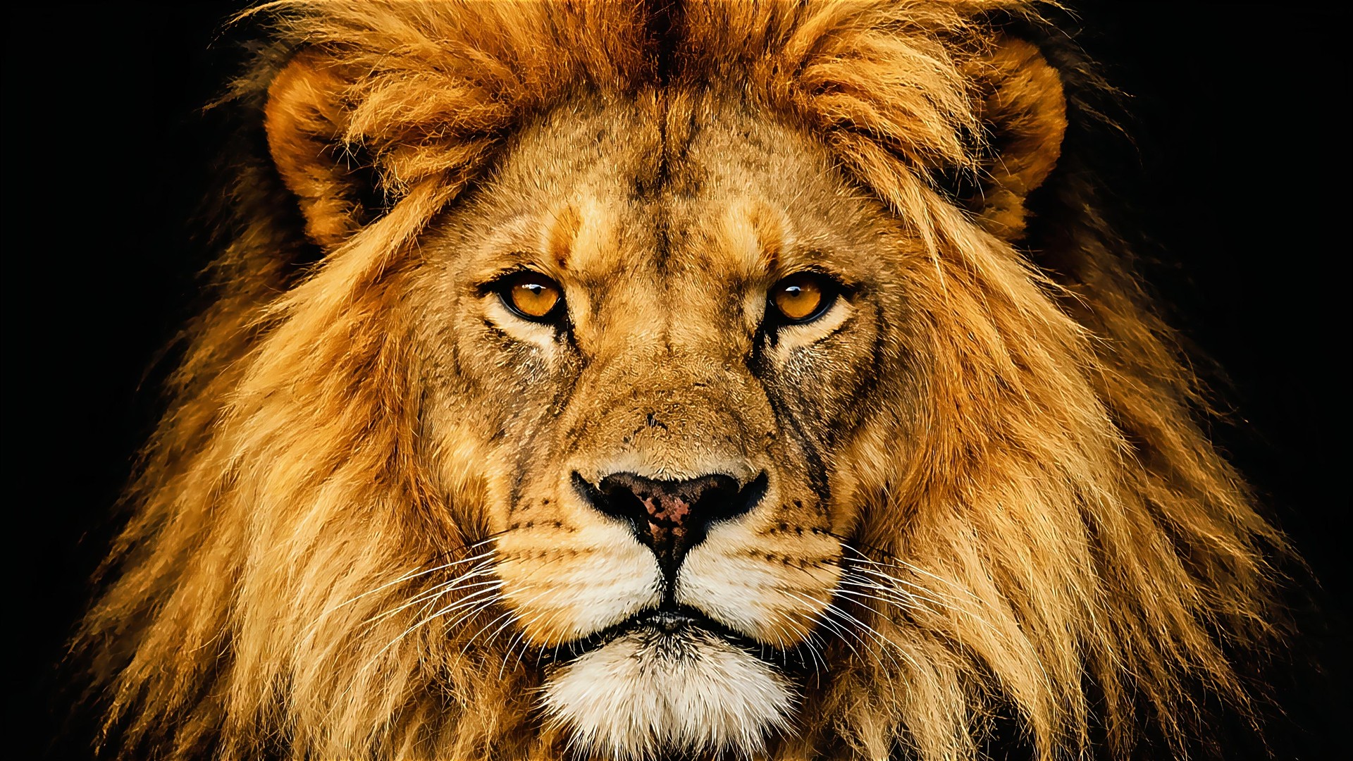 Lion Portrait Wallpaper 4K – Powerful Wildlife Art