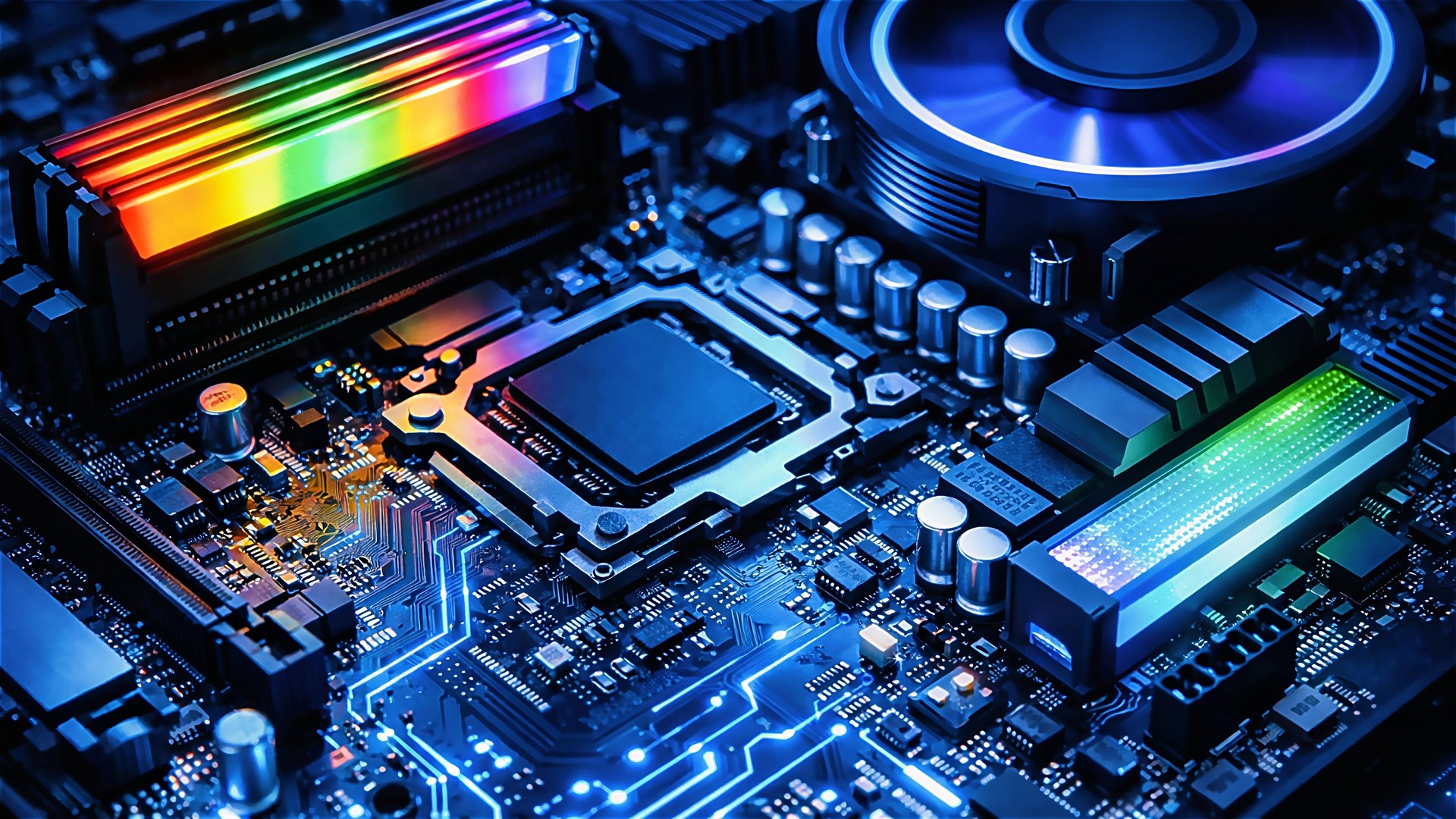 Gaming Motherboard Wallpaper 4K – High Tech PC Setup