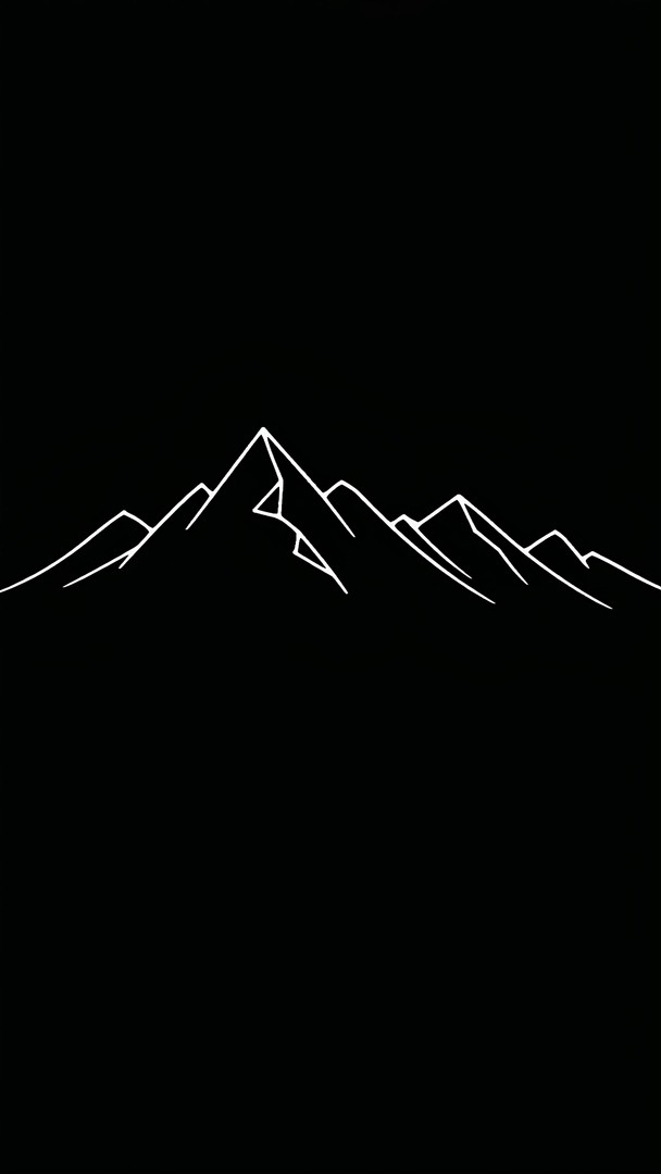 Dark Mountain Outline HD Wallpaper 4K - Dark Aesthetic
