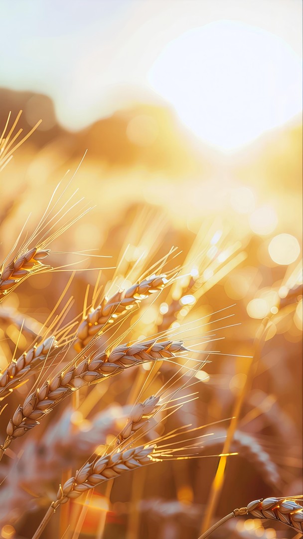Golden Wheat Field HD Wallpaper 4K - Warm Sunlight