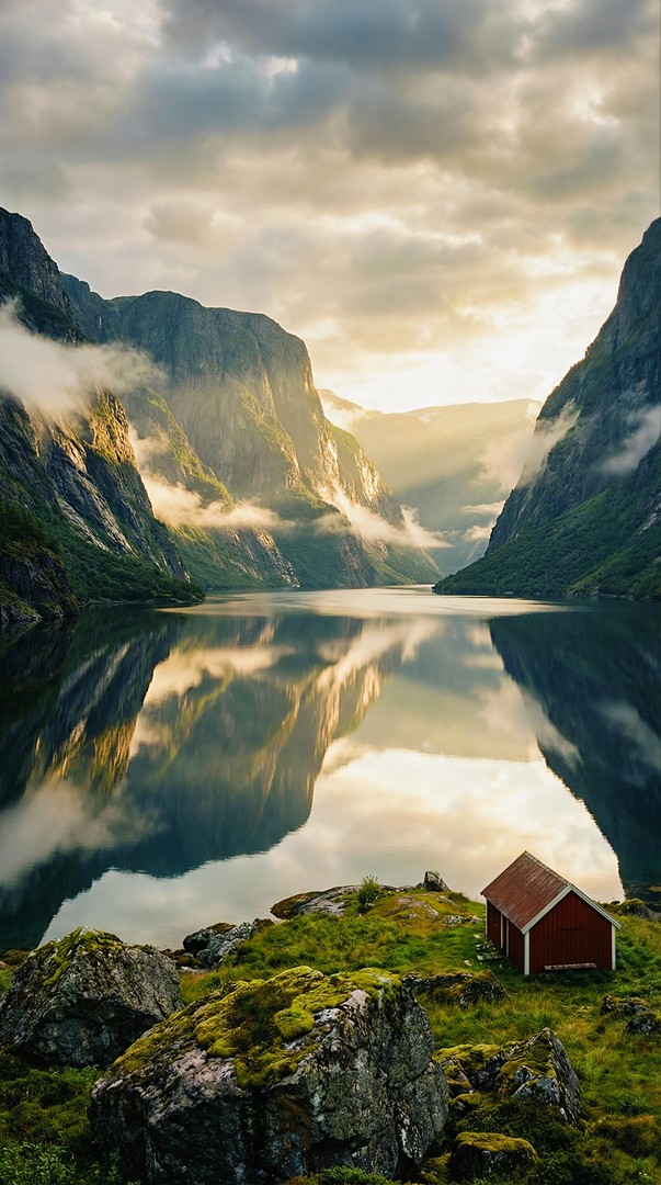 Mountain Lake  HD Wallpaper 4K - Peaceful Nature