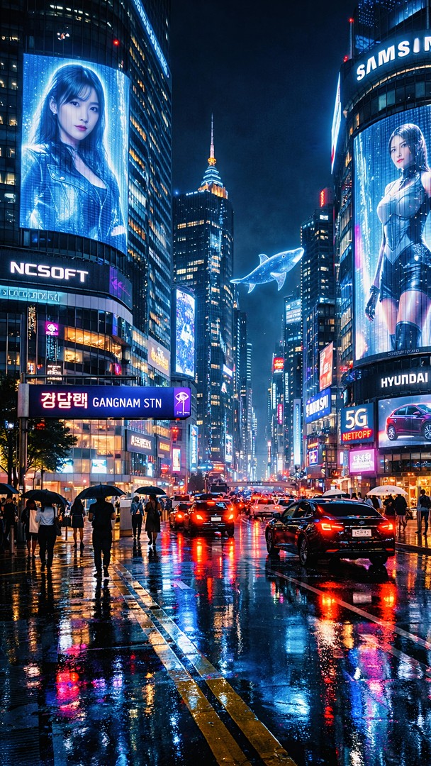 City Night HD Wallpaper 4K - Cyberpunk Street