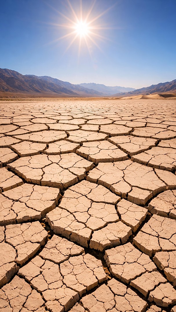 Dry Cracked Desert HD Wallpaper 4K - Extreme Heat Landscape